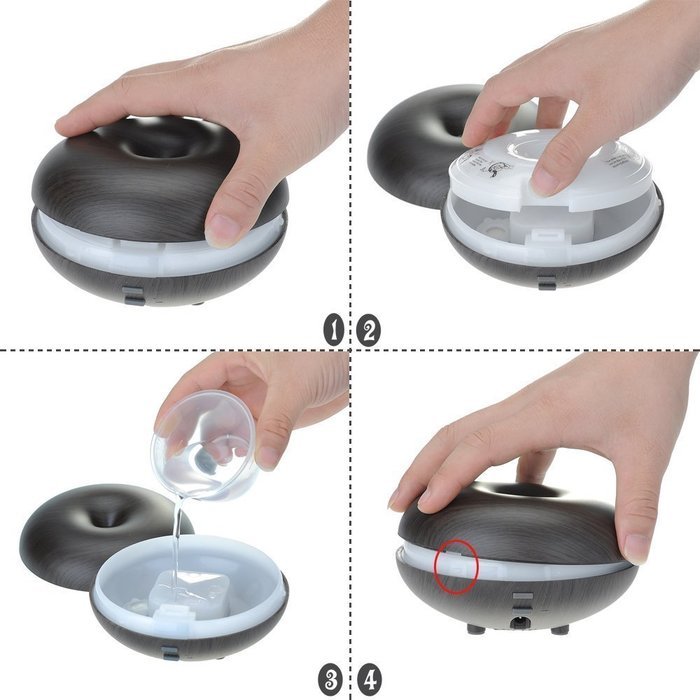 Cool Mist Humidifier, TurnRaise Essential Oil Diffuser Humidifier w/ Cool Air Ultrasonic Aromatherapy, 4 Timer... N37
