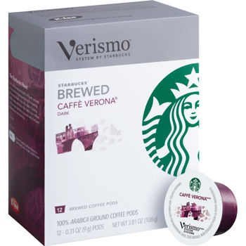 Starbucks Verona Coffee and Brewed Coffee Pods, Count of 72