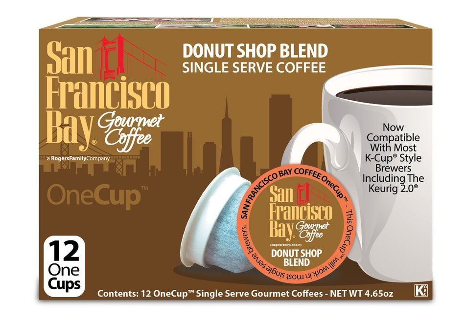 SAN FRANCISCO BAY DONUT SHOP BLEND 24 ONE CUPS for Keurig K-Cup Brewers