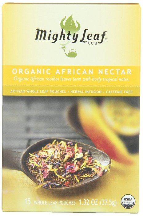 Mighty Leaf Herbal Tea, Organic African Nectar, 15 Pouches (Pack of 3) N3