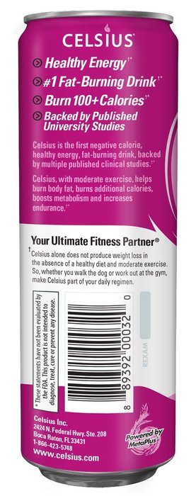 Celsius Green Tea, Peach Mango, 12 Ounce (Pack of 12) N7