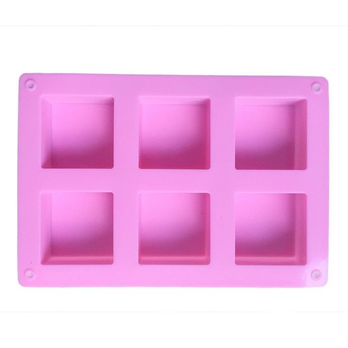 Fanhesheng 6 Cavities Silicone Soap Mold, Cake Baking Pan, Biscuit ...