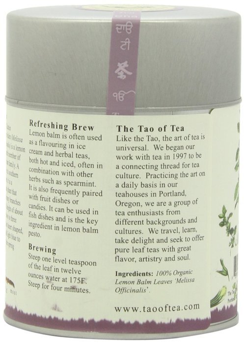The Tao of Tea, Lemon Balm Herbal Tea, Loose Leaf, 2.0 Ounce Tin N3