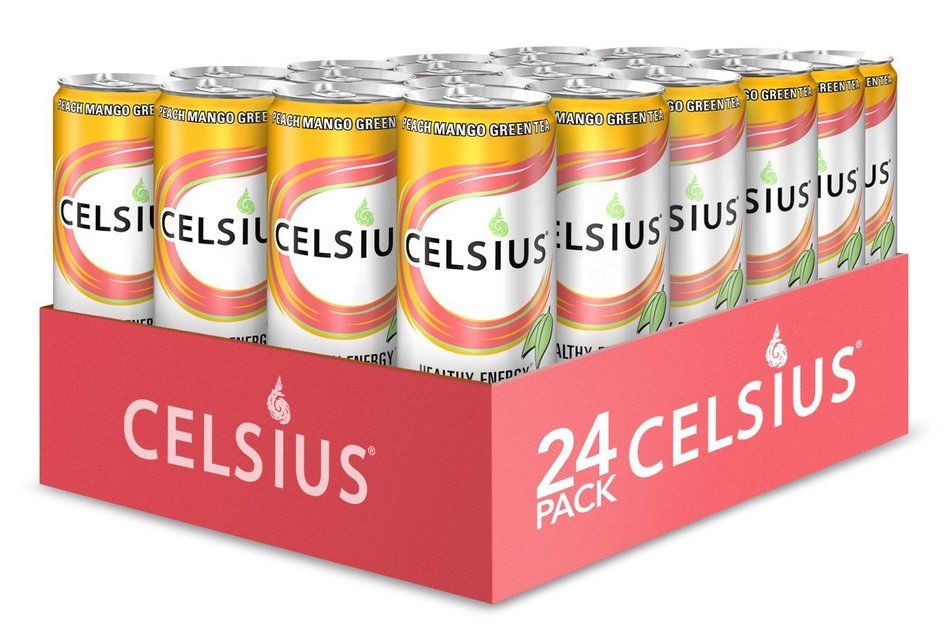 Celsius Green Tea, Peach Mango, 12 Ounce (Pack of 12) N12