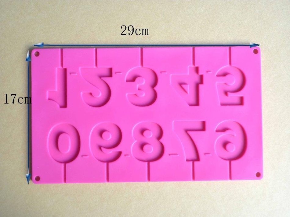 Cookie Icecream Sweet 3d 1-9 Arabic Numerals Shape Chocolate Silicone Mold Cake Decoration Tools Muffin Pan N2