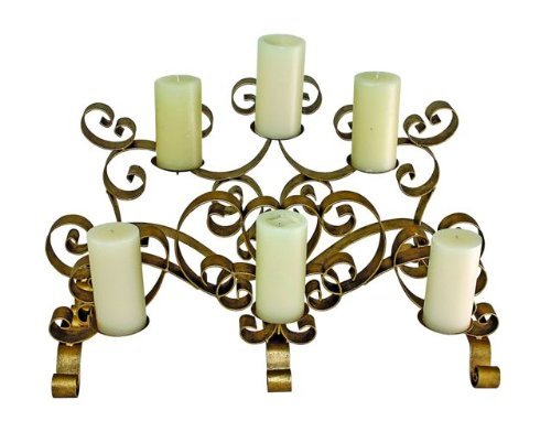 Bronze Scroll Fireplace Candelabrum N4