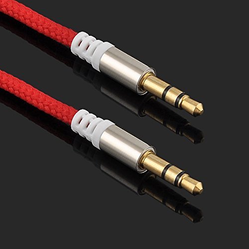 3.5mm Jack Male to Male Car Aux Auxiliary Cord Stereo Audio Cable for Phone iPod (white)
