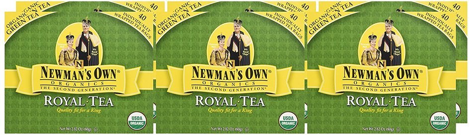 Newmans Own Organics Royal Green Tea - 40 per pack -- 6 packs per case.