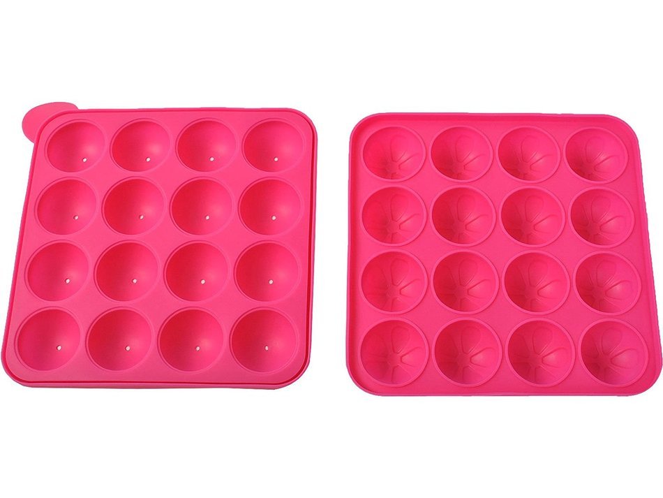 16 Cup Cake Pop Tasty Top Mold Tray Silicone Baking Flex Pan Easy Instant N3