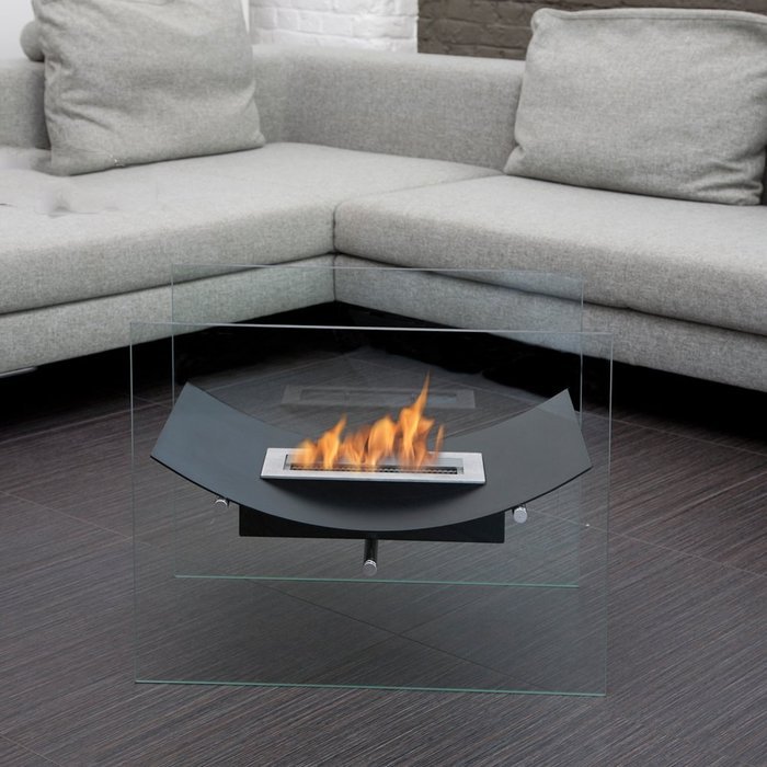 Bio-Blaze Veniz Ethanol Fuel Fireplace, Black