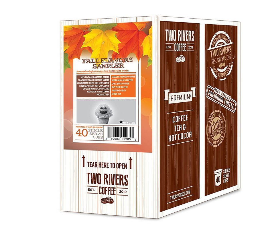 Two Rivers Bit of Everything Single-cup Sampler Pack for Keurig K-Cup Brewers, 40 Count N5
