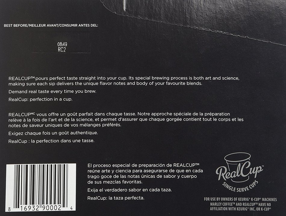 Marley Coffee, Lively Up!, Organic Espresso Roast, 24 Single Serve RealCups N7