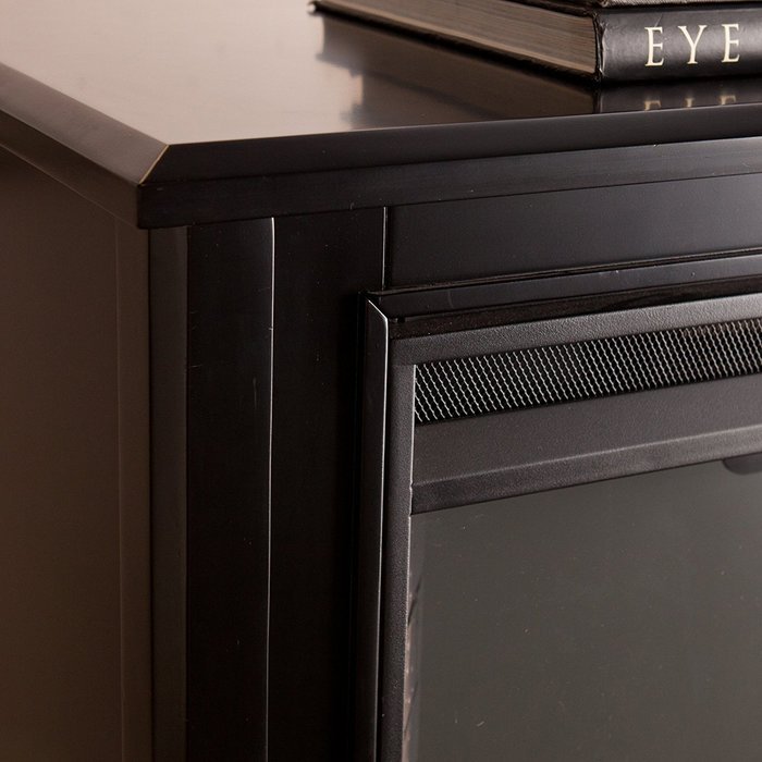 Southern Enterprises Vickery Corner Convertible Electric Fireplace Storage Tower N2