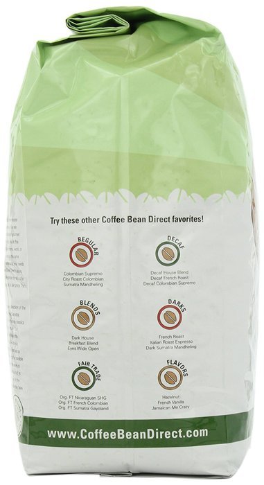 Coffee Bean Direct CO2 Decaf Espresso Coffee, 5-Pound Bag,Net 2265 g. N10