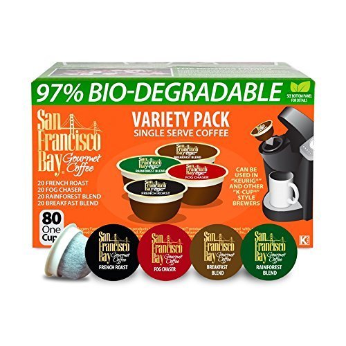 San Francisco Bay Onecup Variety Pack Coffee - 80 Count Onecup For K-cup Brewer - Caffeinated - Breakfast Blend...
