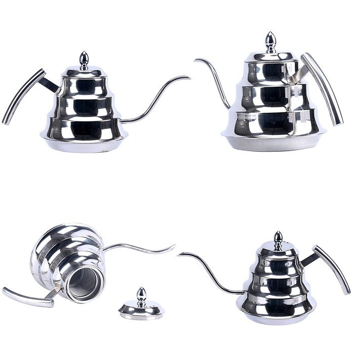 YaeKoo 1.2L Stainless Steel Coffee Drip Kettle,Gooseneck Stainless Steel Drip Pot for Coffee & Tea