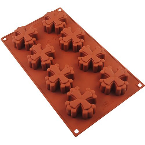 New Vermilion 8-Cavity Silicone Cake Chocolate Soap Mould Tool Candy Cookies Baking Mold Tray N9