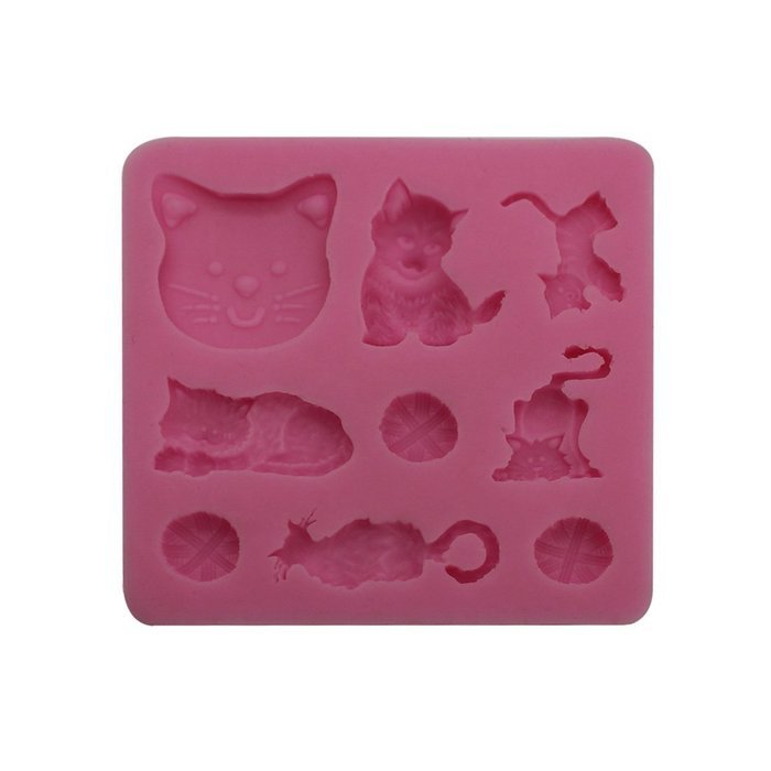 Joylive 3D Cat Chocolate Candy Jelly Fondant Cake Tool Silicone Mold Baking Pan Bakeware N2