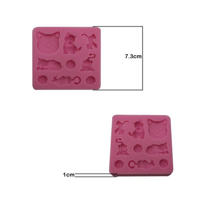 Joylive 3D Cat Chocolate Candy Jelly Fondant Cake Tool Silicone Mold Baking Pan Bakeware N3