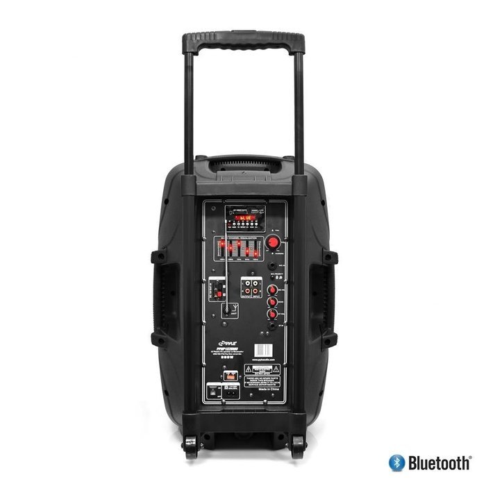 Portable Bluetooth PA Loudspeaker Molded Cabinet Speaker System, 15'' Subwoofer, 5'' Tweeter, USB/SD Card Readers... N5