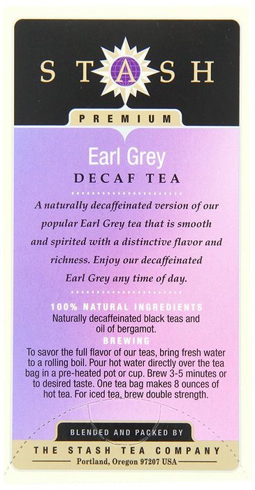 Stash Tea Decaf English Breakfast Tea, 18 Count Tea Bags in Foil (Pack of 6) N15