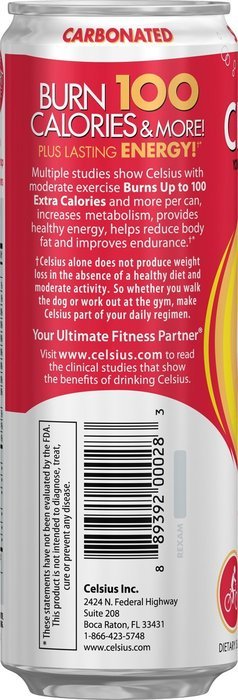 Celsius Green Tea, Peach Mango, 12 Ounce (Pack of 12) N20
