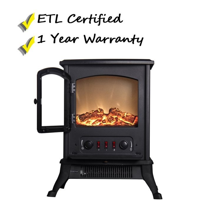 Bestmart INC Free Standing 1500W Portable Electric Fireplace Firebox Stove with Heater
