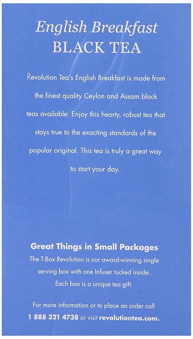 Revolution Tea English Breakfast Black Tea, 30 Count N5