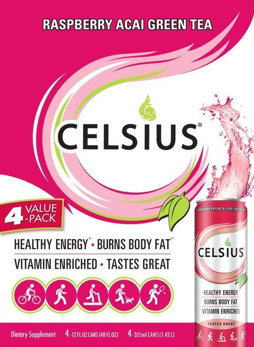 Celsius Green Tea, Peach Mango, 12 Ounce (Pack of 12) N24
