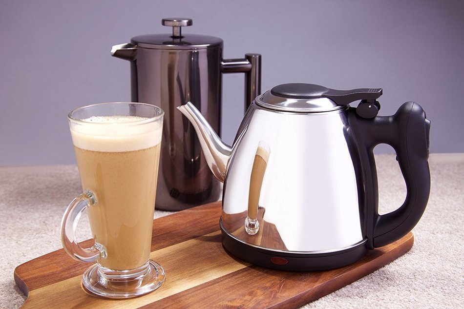 Best Small Stainless Steel Goose-neck Style Electric Tea Kettle. Precise Pouring and Quick Boil Water for Your... N3