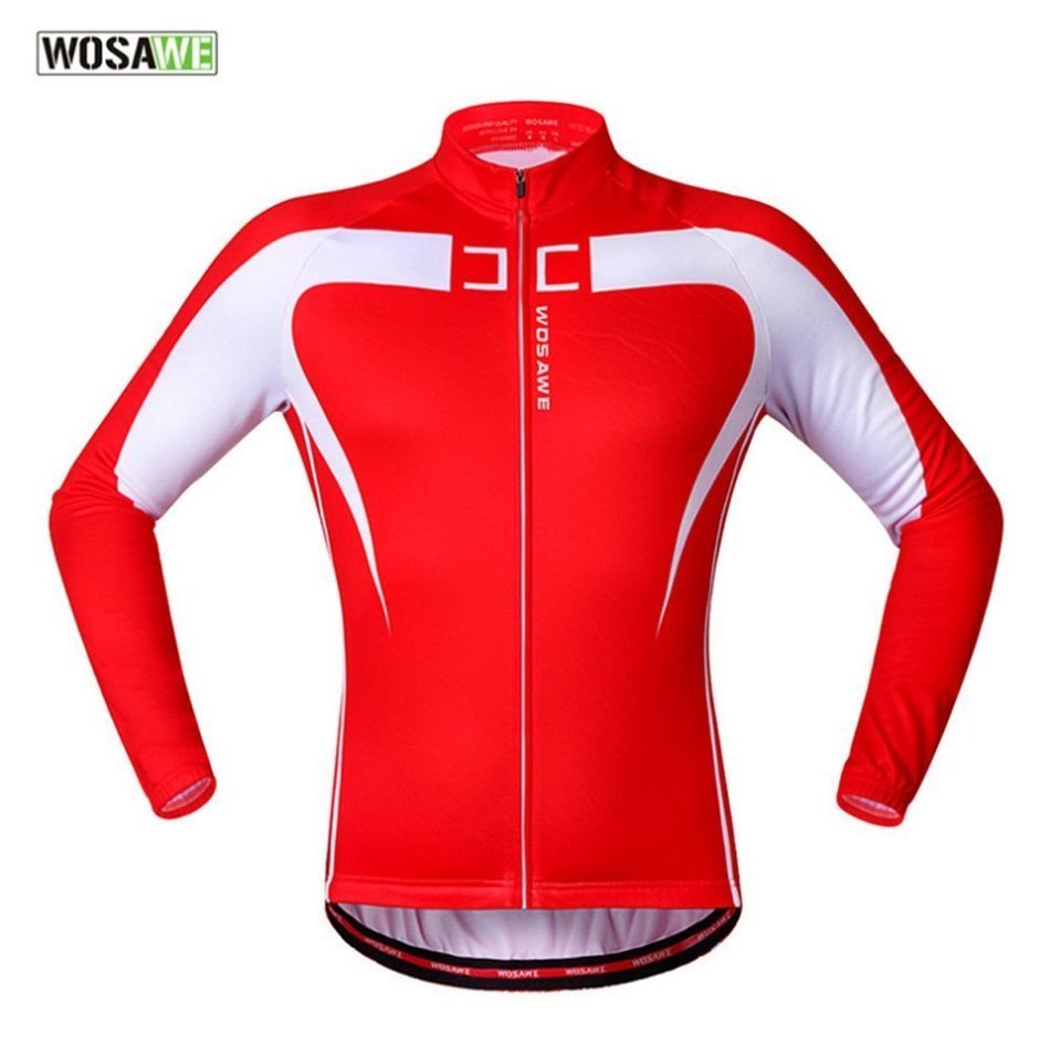 WOLFBIKE Thermal Fleece Cycling Jersey Shirt Casual Jacket Long Sleeve, Green, Size XL N41