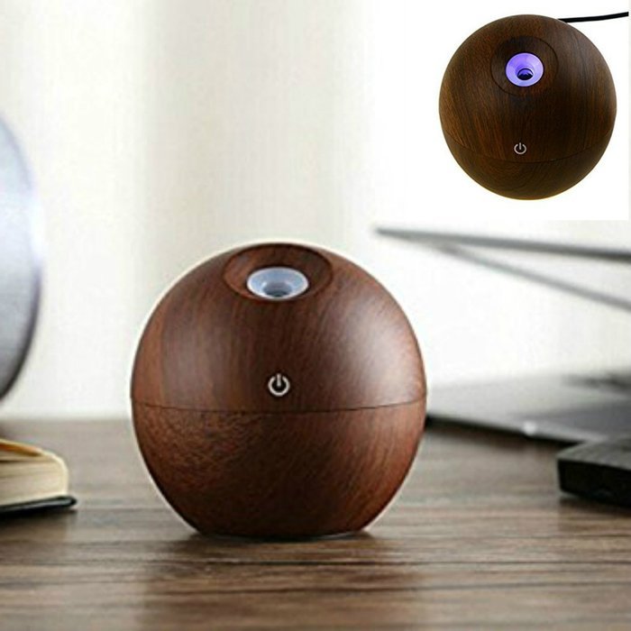 NIUDB Mini Aroma Diffuser Mist Maker Essential Oil Ultrasonic Humidifier Ionizer Atomizer with USB Lamp
