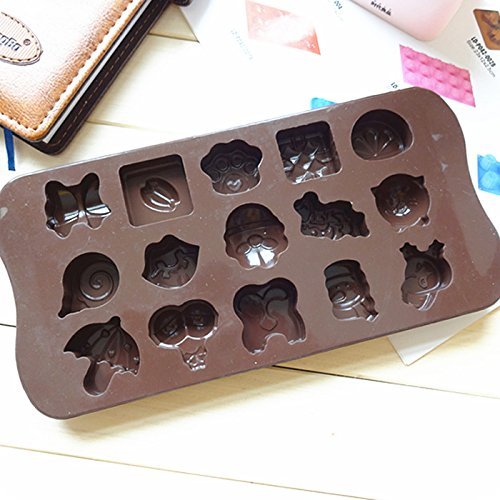 HuaYang Multi Patterns DIY Party Cake Cookie Chocolate Silicone Gel Mold Mould Baking Tray(1Pcs: Random Color)