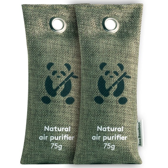 Bamboo Charcoal Air Purifiers by ZooBamboo - Fragrance Free Odor Eliminator Freshener and Dehumidifier for Smokers... N5