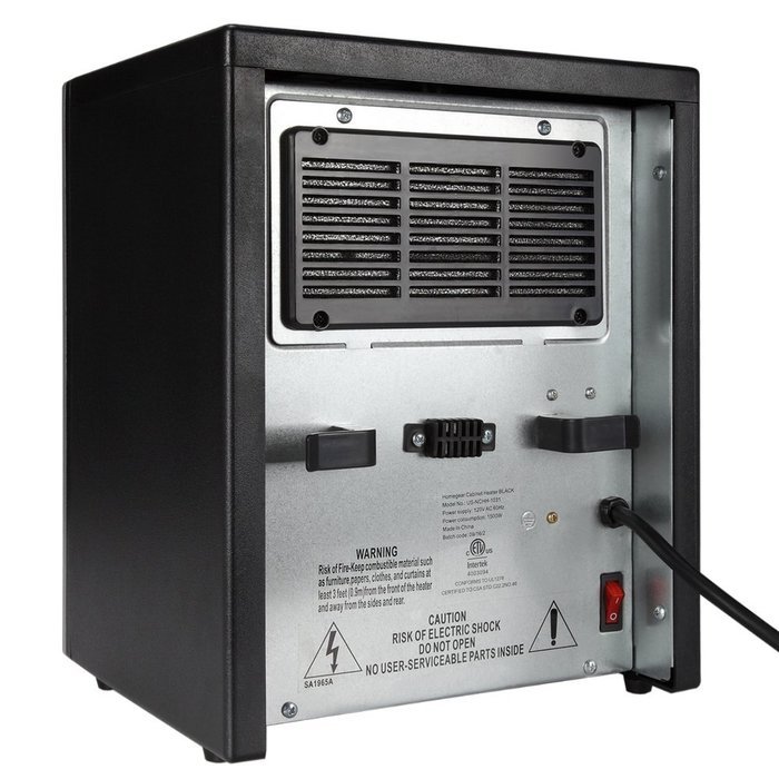 Homegear 1500 SqFt Infrared Electric Portable Space Heater Black +Remote Control