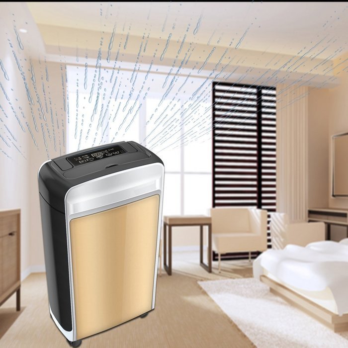 OULUN Mid-Sized Dehumidifier with Compressor Technology, 20 pint Whisper Quite White for 15-25 Square Meters Rooms N2
