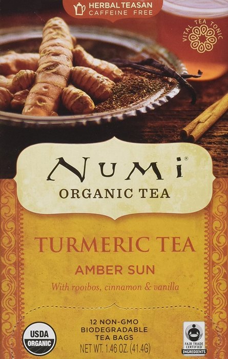 Numi Organic Turmeric Tea Amber Sun - 12 Tea Bags N3