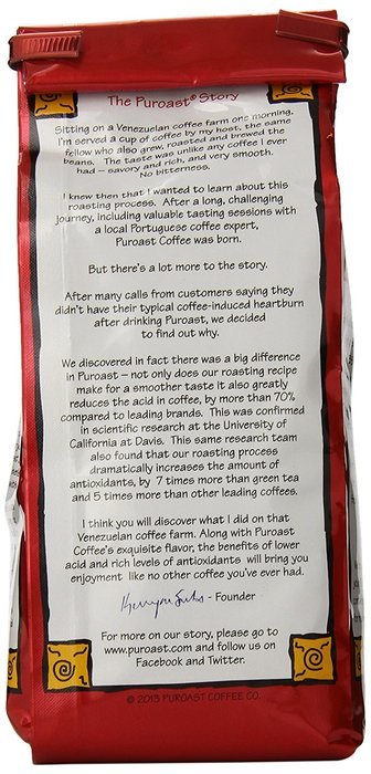 Puroast Low Acid Coffee Organic French Roast Ground Coffee, 12 Ounce Bag N2