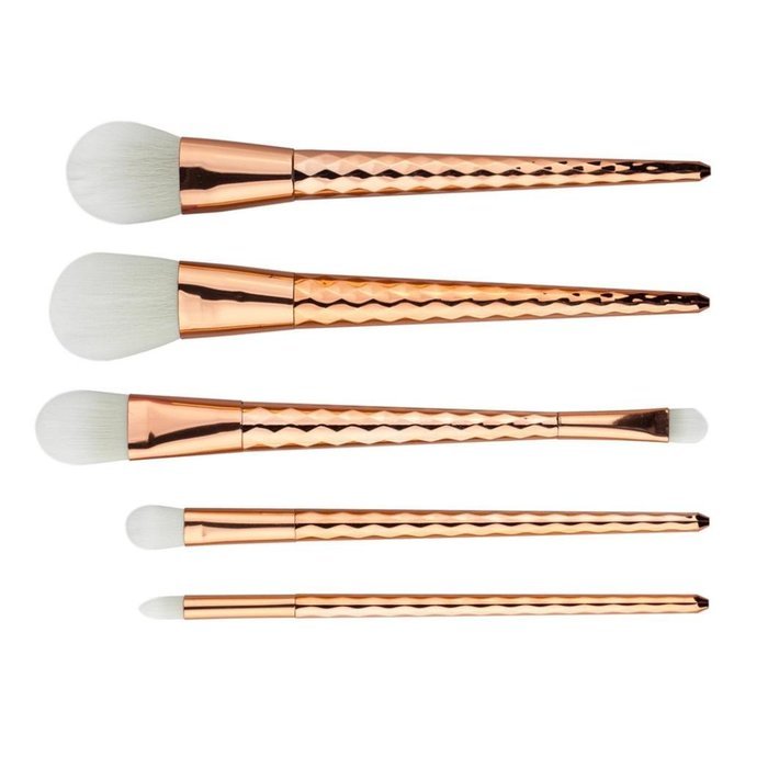 Mikey Store Makeup Brushes Set Fondation Eyeshadow Cosmetic Tool with Leather (8pc Gold) N8