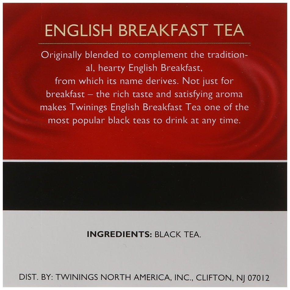 Twinings English Breakfast Tea, K-Cup Portion Pack for Keurig K-Cup Brewers, 12 Count(Packaging may vary) N4