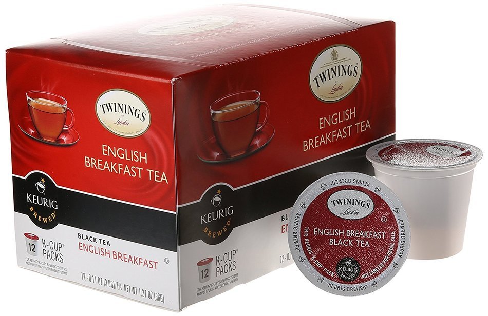 Twinings English Breakfast Tea, K-Cup Portion Pack for Keurig K-Cup Brewers, 12 Count(Packaging may vary) N5