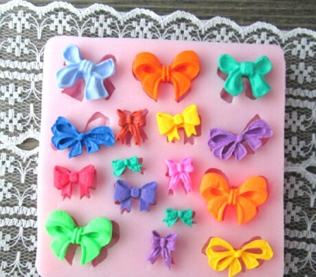 Bow-shape Silicone Ice Chocolate Cake Jelly Candy Mold Mini N2