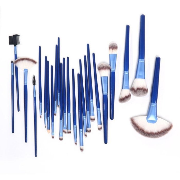 Mikey Store Makeup Brushes Set Fondation Eyeshadow Cosmetic Tool with Leather (8pc Gold) N9