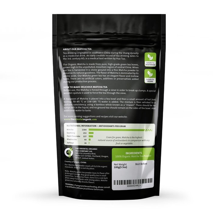 The Oriental Organic Matcha Green Tea Powder, 3.5 oz N6