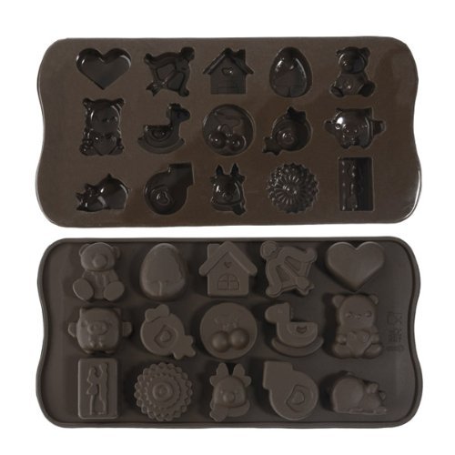 Animal Chocolate Cake Cookie Muffin Jelly Baking Silicone Bakeware Mould Mold (Cute Bears)