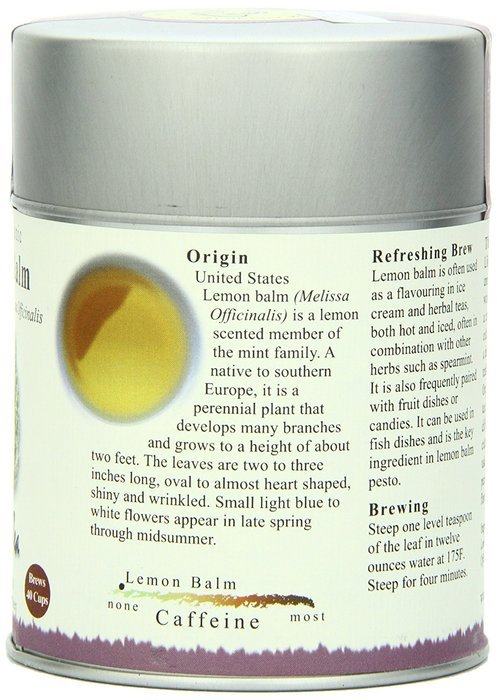 The Tao of Tea, Lemon Balm Herbal Tea, Loose Leaf, 2.0 Ounce Tin N5