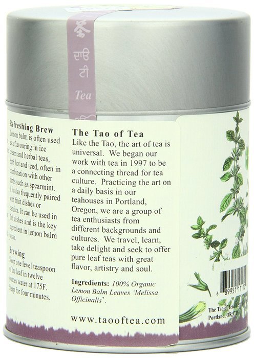 The Tao of Tea, Lemon Balm Herbal Tea, Loose Leaf, 2.0 Ounce Tin N6