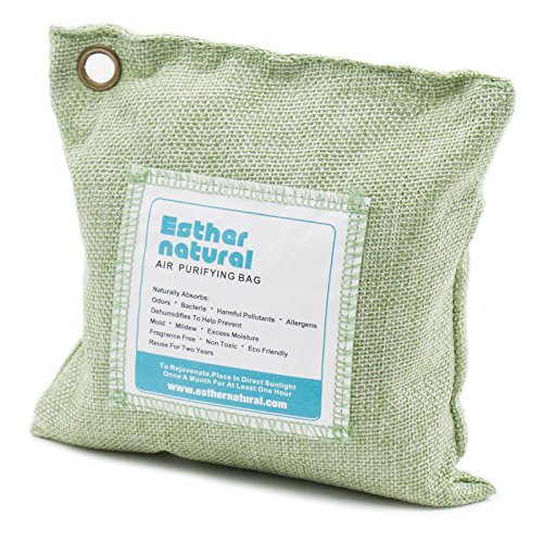 Esther Natural Air Purifying Bag, Natural Bamboo Charcoal Deodorizer, Naturally Removes Odor & Allergens. Fragrance... N2