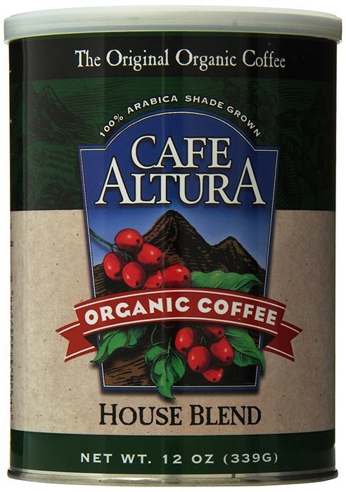 Cafe Altura Ground Organic Coffee, Regular Roast, 12 Ounce (Pack of 3)