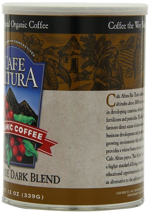 Cafe Altura Ground Organic Coffee, Regular Roast, 12 Ounce (Pack of 3) N2